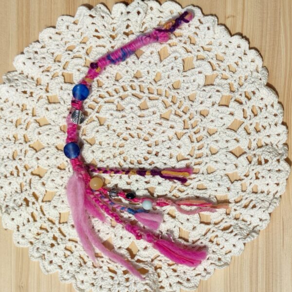 Mini-Dreadwrap - Love Pink Sky mit Spirale, Schildkröte & Anker – Bild 2