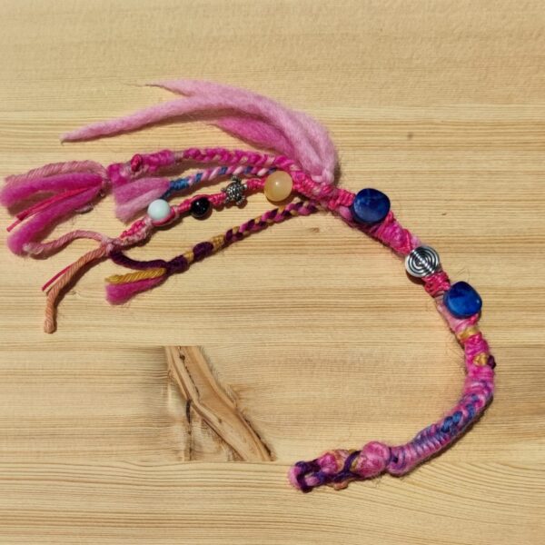 Mini-Dreadwrap - Love Pink Sky mit Spirale, Schildkröte & Anker