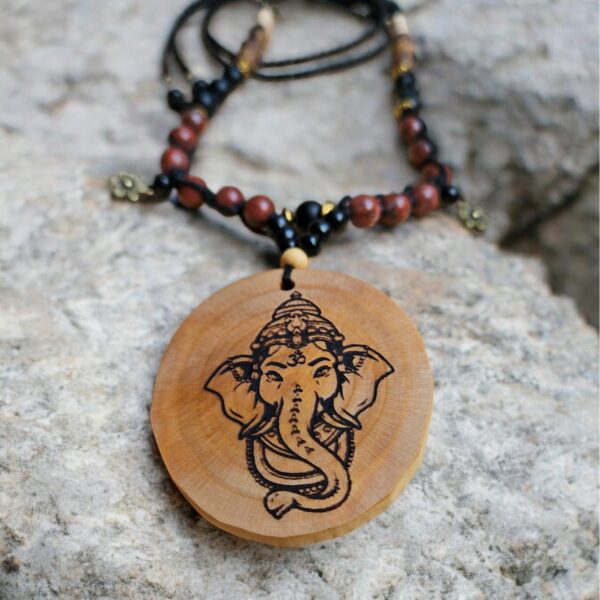 Kette/ Choker "Ganesha Spirit" mit Jaspis & Onyx