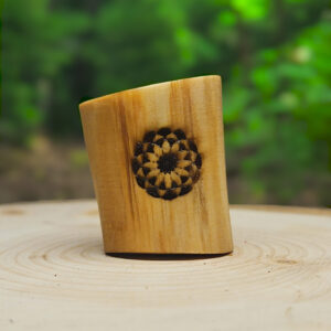 Tannenholz Dreadperle "Flammenblüte"