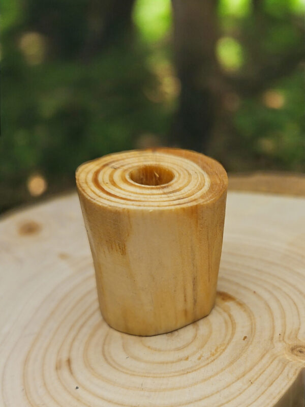Tannenholz Dreadperle "Flammenblüte" – Bild 3