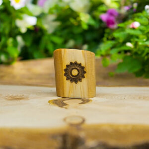 Tannenholz Dreadperle "Mondblume"