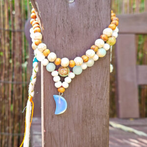 Fußschmuck - Fußband „Mondmeer“ – Magie des Wassers & des Lichts